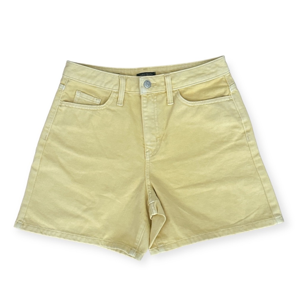 Wild Fable Yellow Highest Rise Bermuda Denim Shorts NWOT